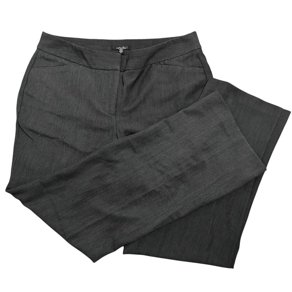 Rafaella Wide Leg Dark Charcoal Gray Size 10 Slacks Pants